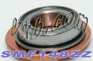 SMF148ZZ Flanged Bearing Shielded Stainless Steel 8x14x4 Bearing - fast shipping 🇺🇸