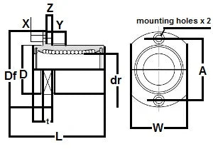 SMST12UUE NB 12mm Slide Bush Bushings Miniature Motion Linear Bearing - fast shipping 🇺🇸