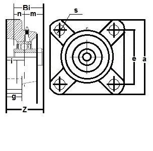 SSUCF-202-15mm Stainless Steel Flange 4-Bolt 15mm Bore Mounted Bearing - fast shipping 🇺🇸