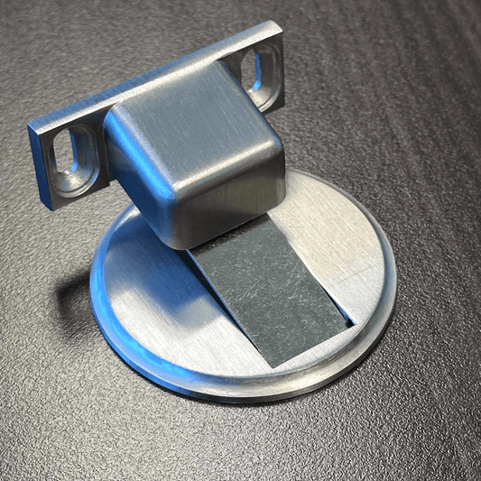 Stainless Steel Magnetic Door Stop - Catch Metal Holder Stopper Matte Brushed - fast shipping 🇺🇸