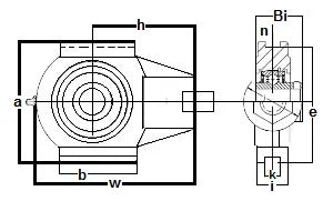 SUCT203-17m-PBT Flange 2 Bolt Stainless Steel 17mm Bearing - fast shipping 🇺🇸