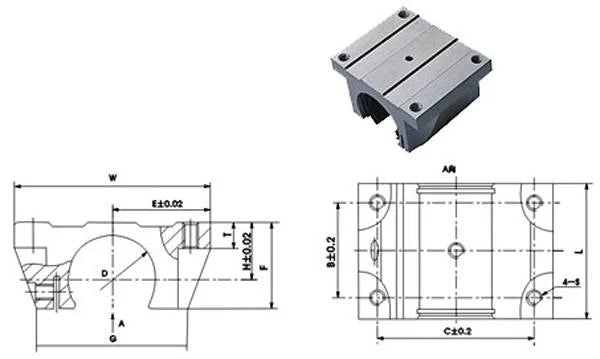 TBR20 20mm Bearing Truck Open Slide Unit Linear Motion - fast shipping 🇺🇸