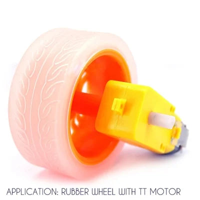Transparent Yellow 65mm x 27mm Smart Car Rubber Wheel Tire - fast shipping 🇺🇸