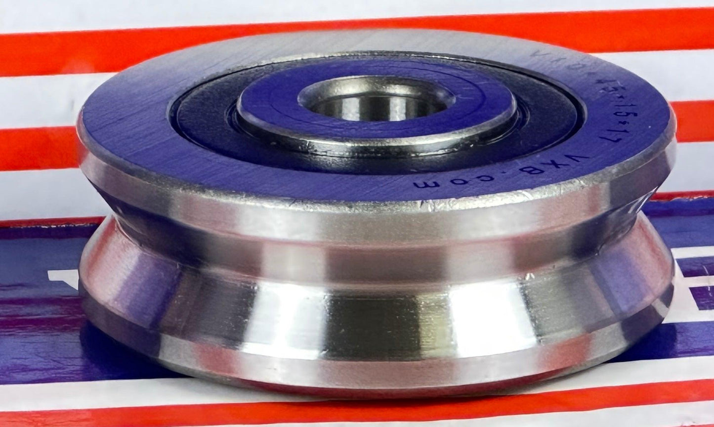 V10x45x15/17mm V Groove Track Roller Bearing With Extended Inner 2mm - fast shipping 🇺🇸