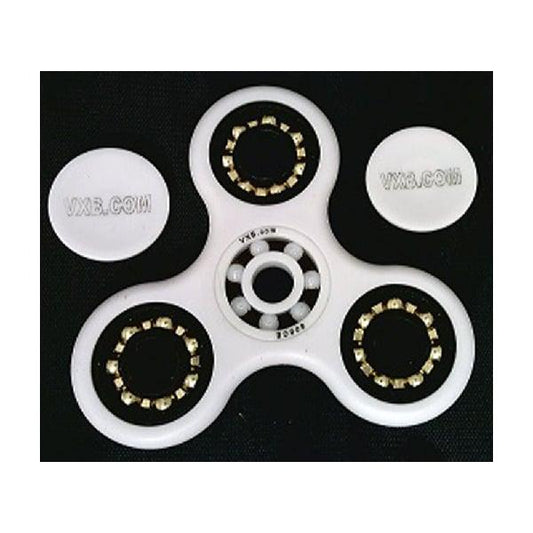 White Fidget Hand Spinner Toy - Center full Ceramic ZRO2 Bearing, 3 outer bronze Bearing 42Q - fast shipping 🇺🇸