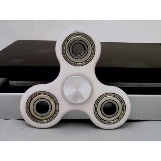 White Fidget Hand Spinner Toy - Center Full Ceramic ZrO2 Bearing, 3 Shielded Bearing & 2 Silver caps 42Q - fast shipping 🇺🇸