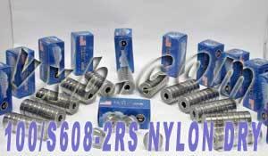 Wholesale 100-Pack Stainless Steel Skate Nylon Cage Dry Sealed Bearings - fast shipping 🇺🇸