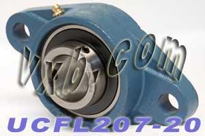 1-1/4 Bearing UCFL-207-20 + 2-Bolt Flanged Housing Mounted Bearing - fast shipping 🇺🇸