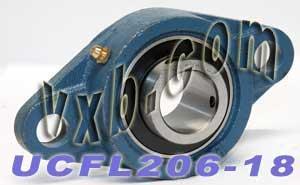 1-1/8 Bearing UCFL206-18 + 2-Bolt Flanged Housing Mounted Bearing - fast shipping 🇺🇸