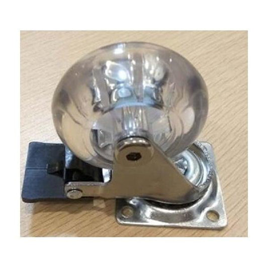 1.5" Heavy Duty Clear - Caster Wheel - Brakes - fast shipping 🇺🇸