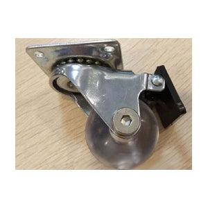 1.5" Heavy Duty Clear - Caster Wheel - Brakes - fast shipping 🇺🇸