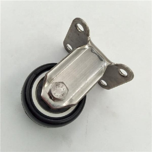 1.5" Stainless Steel Caster PU Wheel - Fixed Top Plate - fast shipping 🇺🇸