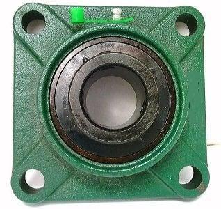 1" Bearing UCF205-16 Black Oxide Plated Insert + Square Flanged Cast Housing Mounted Bearing - fast shipping 🇺🇸