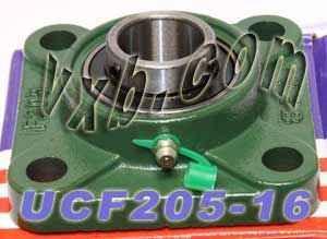 1" Bore Mounted Bearing UCF205-16 + Square Flanged Cast Housing - fast shipping 🇺🇸