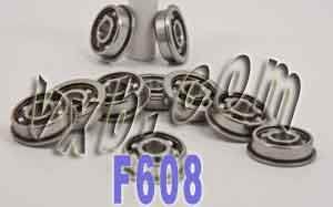 10-Pack Flanged Open Bearings F608 8x22x7mm - fast shipping 🇺🇸