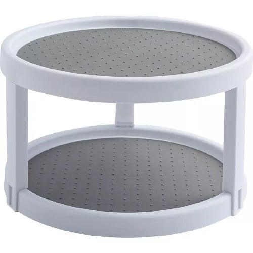 10" Double Layer Non-Skid Kitchen Organizer - 2-Tier Rotating Design - 5" Height - fast shipping 🇺🇸