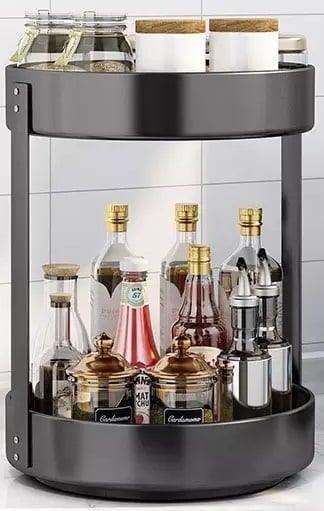 10" Double Layer Stainless Steel Lazy Susan Turntable Organizer - fast shipping 🇺🇸