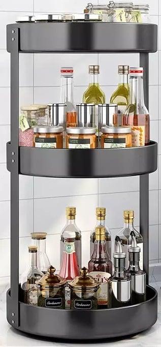 10" Triple Layer Stainless Steel Lazy Susan Turntable Organizer - fast shipping 🇺🇸