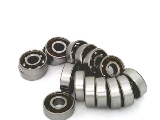 100 inline/Rollerblade/Skate Bearing Chrome Steel Open Ball bearing - Nylon Cage - fast shipping 🇺🇸