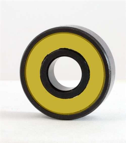 100 Sealed Skate/Fidget Bearing Black - Yellow Seals - fast shipping 🇺🇸