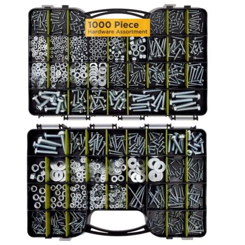 1,000pcs Hardware Assortment - Screws, Nuts, Bolts & Washers Kit - fast shipping 🇺🇸