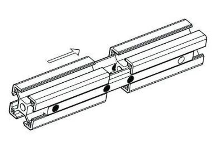 100mm Long 2020 Aluminum Profile Extension Connector Bracket Fastener M5 Screw - fast shipping 🇺🇸