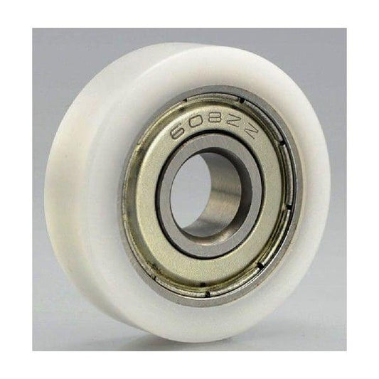 10mm Bore Bearing - 36mm White Plastic Tire 10x36x10.5mm - fast shipping 🇺🇸