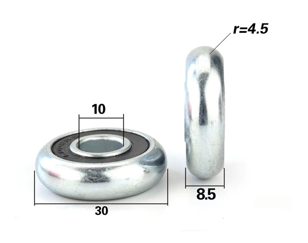 10x30x8.5 Round Type Track Window/Door Guide Sealed Bearing - fast shipping 🇺🇸
