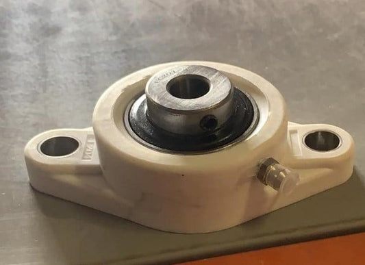1/2" Bearing PUCFL201-8 + 2-Bolt Flanged Plastic Housing Mounted Bearing - fast shipping 🇺🇸