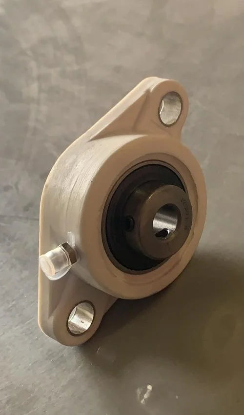 1/2" Bearing PUCFL201-8 + 2-Bolt Flanged Plastic Housing Mounted Bearing - fast shipping 🇺🇸