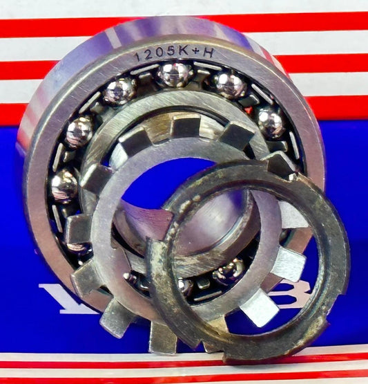 1205K+H Tapered Self Aligning Ball Bearing - Adapter Sleeve 25x62x16mm - fast shipping 🇺🇸