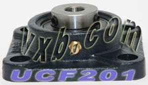 12mm Bearing UCF-201 + Square Flanged Cast Housing Mounted Bearing - fast shipping 🇺🇸