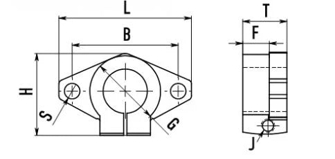 12mm CNC Flanged Shaft Support Block Supporter - fast shipping 🇺🇸