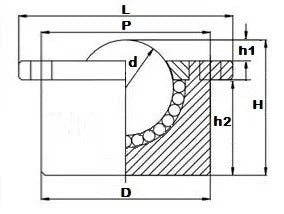 1322 lbs Load Capacity Stainless Steel Flange Ball Transfer Bearing Unit Surface Bearing - fast shipping 🇺🇸