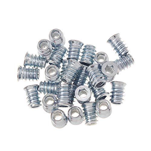 40-Pack 1/4-20 Threaded Wood Inserts for Hex Drive 1/4" inch Wood Nuts - fast shipping 🇺🇸