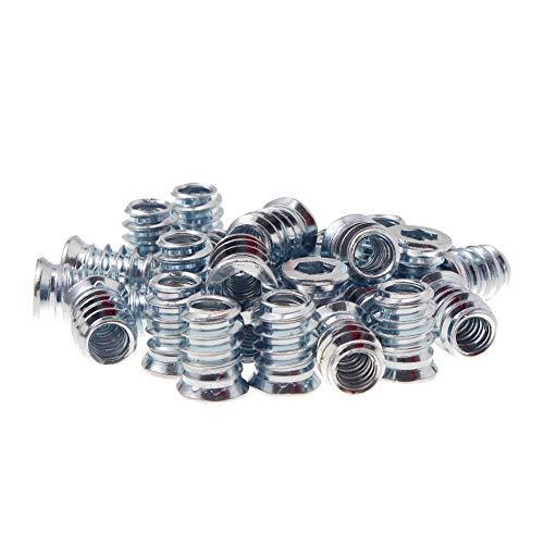 40-Pack 1/4-20 Threaded Wood Inserts for Hex Drive 1/4" inch Wood Nuts - fast shipping 🇺🇸