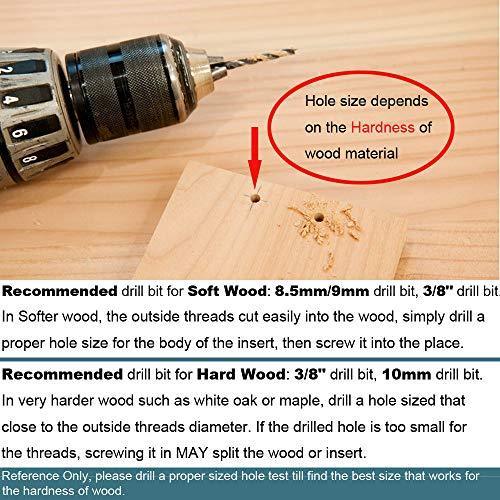 40-Pack 1/4-20 Threaded Wood Inserts for Hex Drive 1/4" inch Wood Nuts - fast shipping 🇺🇸