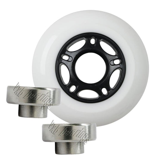 1/4" ID 3.14" (80mm) OD Heavy Duty Luggage White Wheel Set - fast shipping 🇺🇸