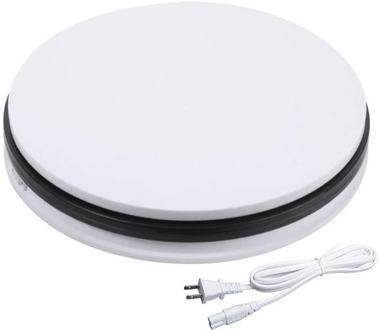 14" Electric Turntable Motorized Rotating Display Stand 110Lb max Loading White - fast shipping 🇺🇸