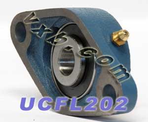 15mm Bearing UCFL-202 + 2-Bolt Flanged Cast Housing Mounted Bearing - fast shipping 🇺🇸