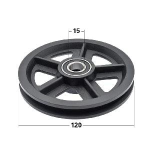 15mm Bore Bearing - 120mm Steel Wire Rope Cable Gym Pulley 15x120x16.5mm - fast shipping 🇺🇸