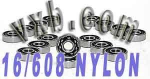 16 inline Skate Bearing Nylon Cage Open - fast shipping 🇺🇸