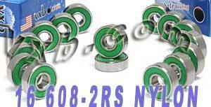 16 inline Skate Bearing Nylon Cage Sealed - fast shipping 🇺🇸