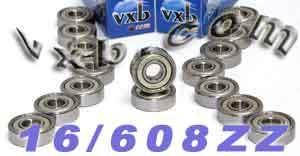 16 inline/Rollerblade Skate Bearing 8mm Bore Shielded - fast shipping 🇺🇸