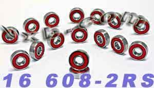16 Sealed Skate Bearing - fast shipping 🇺🇸