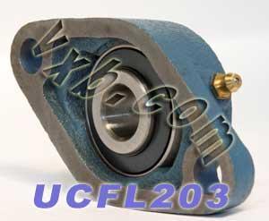 17mm Bearing UCFL203 + 2-Bolt Flanged Cast Housing Mounted Bearing - fast shipping 🇺🇸