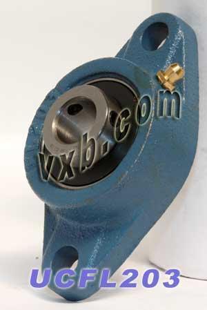 17mm Bearing UCFL203 + 2-Bolt Flanged Cast Housing Mounted Bearing - fast shipping 🇺🇸