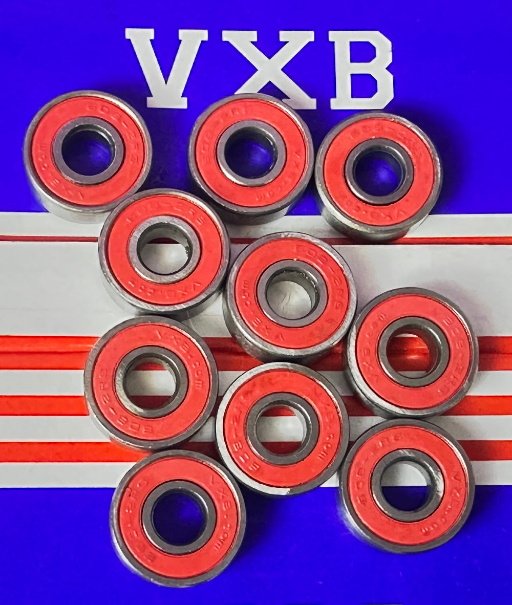 10-Pack Skateboard Bearing 608-2RS Sealed 8x22x7 Miniature - fast shipping 🇺🇸