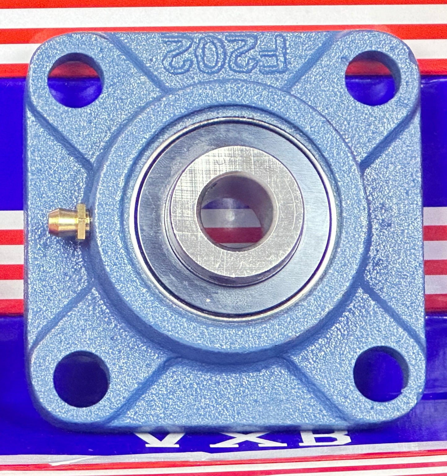 15mm Bearing UCF202 + Square Flanged Cast Housing Mounted Bearing - fast shipping 🇺🇸