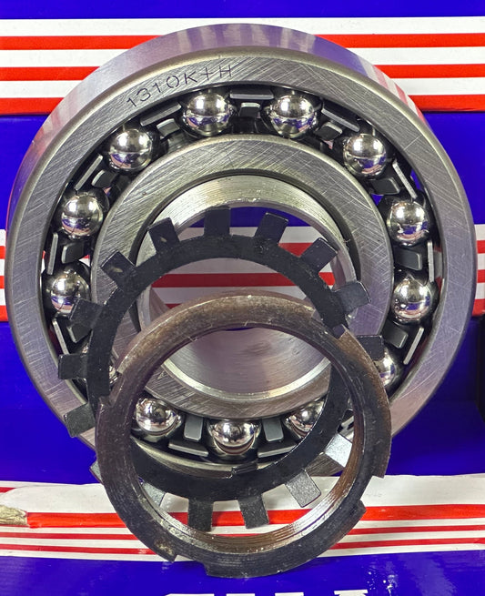 1310K+H Tapered Self Aligning Ball Bearing - Adapter Sleeve 45x110x27mm - fast shipping 🇺🇸